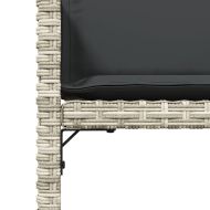 Градински комплект от 13части с възглавници светлосив полиратан