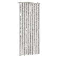 Ресни за врата против мухи, светлосиво и бяло, 100x220см, шенил