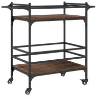 Кухненска количка, кафяв дъб, 82x40x78,5 см, инженерно дърво