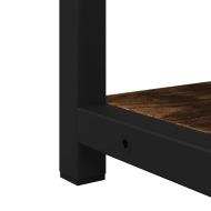 Огледален шкаф за баня опушен дъб 60x16x60 см инженерно дърво