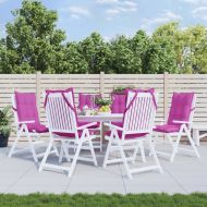 Възглавници за стол с висока облегалка 6 бр розови Оксфорд плат