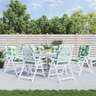 Възглавници за стол ниска облегалка 6 бр на листа Оксфорд плат