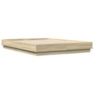 Рамка за легло, дъб сонома, 160x200 см, масивно дърво