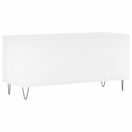 Шкаф за грамофонни плочи бял 100x38x48 см инженерно дърво