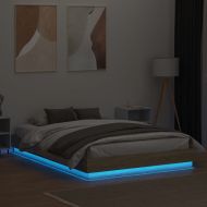Рамка за легло с LED осветление, дъб сонома, 120x200 см