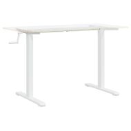 Рамка за стоящо бюро бяло (94-135)x60x(70-114) см стомана