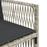 Градински трапезен комплект 5 части с възглавници светлосив