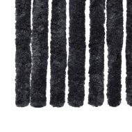 Ресни за врата против мухи, антрацит, 100x200 см, шенил