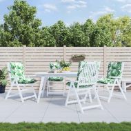 Възглавници за стол ниска облегалка 4 бр на листа Оксфорд плат