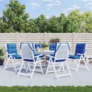 Възглавници за стол с ниска облегалка 6 бр кралскосин Оксфорд