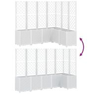 Градински сандък с пергола, бял, 160x120x140 см, PP