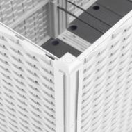 Градински сандък с пергола, бял, 160x120x140 см, PP