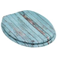 Тоалетна седалка с плавно затваряне, МДФ капак, винтидж дизайн