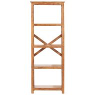 Библиотека 60x30x160 см масивно акациево дърво с меден финиш