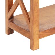 Библиотека 60x30x160 см масивно акациево дърво с меден финиш