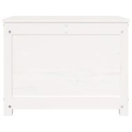 Кутия за съхранение, бяла, 60x32x45,5 см, борово дърво масив