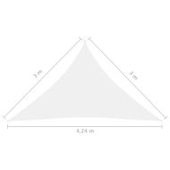 Платно-сенник, Оксфорд плат, триъгълно, 3x3x4,24 м, бяло