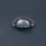 Сайдборд Hill сив 125x40x80 см борово дърво масив