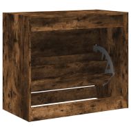 Шкаф за обувки, опушен дъб, 80x42x69 см, инженерно дърво