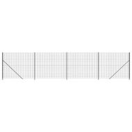 Плетена оградна мрежа с фланец, антрацит, 1,8x10 м