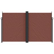 Прибираща се странична тента, кафява, 200x1200 см