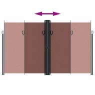 Прибираща се странична тента, кафява, 200x1200 см