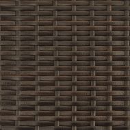 Шезлонг с възглавници, кафяв, полиратан