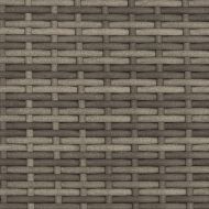 Шезлонг с възглавници, сив, полиратан