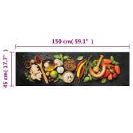 Кухненско килимче, миещо, подправки, 45x150 см, кадифе