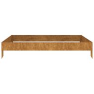Градинска повдигната леха 100x100x18,5 см кортенова стомана