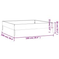 Градинска повдигната леха 100x100x26 см кортенова стомана