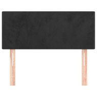 Горна табла за легло, черна, 100x5x78/88 см кадифе