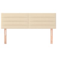 Горни табли за легло, 2 бр, кремави, 72x5x78/88 см, плат