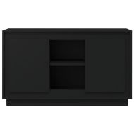 Сайдборд, черен, 102x35x60 см, инженерно дърво