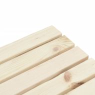 Градинска пейка, 2-местна, масивна ела