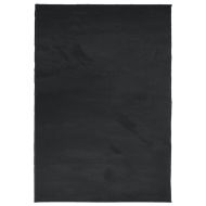 Килим OVIEDO с къс косъм, черен, 140x200 см