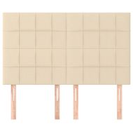 Табла за легло, кремава, 144x5x118/128 см, плат