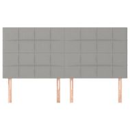 Табла за легло, светло сива, 200x5x118/128 см, плат