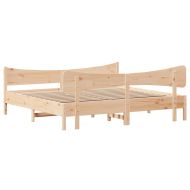 Рамка за легло без матрак 200x200 см масивна чамова дървесина
