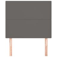 Табла за легло, сива, 80x5x118/128 см, изкуствена кожа