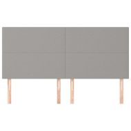 Табла за легло, светло сива, 180x5x118/128 см, плат