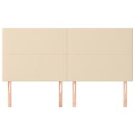 Табла за легло, кремава, 200x5x118/128 см, плат