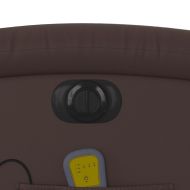 Електрически масажен реклайнер стол, кафяв, изкуствена кожа