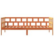 Дневно легло без матрак, восъчнокафяв, 90x200 см, бор масив