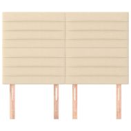 Табла за легло, кремава, 144x5x118/128 см, плат