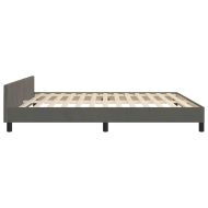 Рамка за легло без матрак, тъмносива, 160x200 см, кадифе