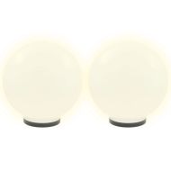 Градински сфери за LED лампи, 2 бр, 40 см, PMMA