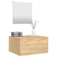 Комплект мебели за баня от 2 части, дъб, инженерно дърво