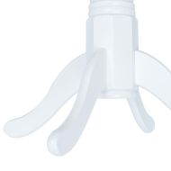 Трапезна маса, бяла, 106 cм, каучуково дърво масив