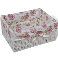 Шкаф с 1 чекмедже и 3 кошници, бял, дърво пауловния